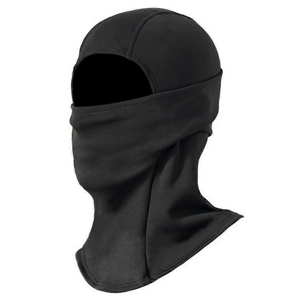 Fleece Lined Outdoor Cycling Face Protection Ski Mask Winter Balaclava Helmet Liner Cap - Black