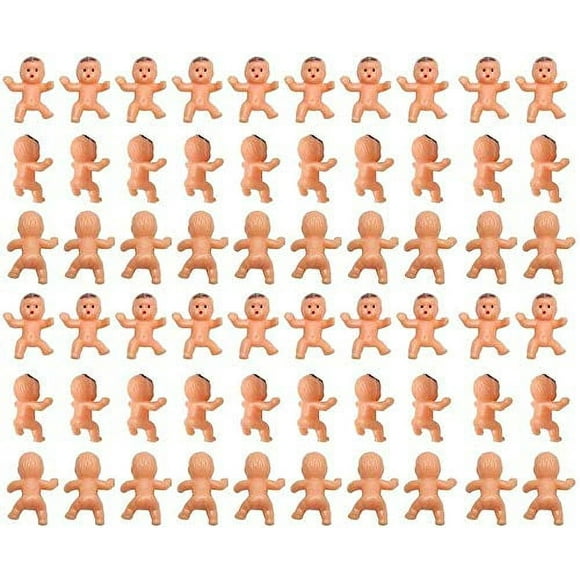 60pcs Mini Plastic Babies for Baby Shower ice Cube Game Party Decorations Baby Toys