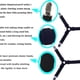 thumbnail image 4 of Paquete De 4 Sujetadores Para Sábanas, Tirantes Elásticos Triangulares Ajustables, Correas De Sujeción Para Sábanas, Fundas De Colchón, Cojín De Sofá (Negro) Kearding HA020377-00, 4 of 5