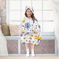 thumbnail image 7 of FORMRS Wearable Blanket Hoodie with Sleeves for Kids Cozy Flannel Sweatshirt, Tropical Rhythm, 7 of 7