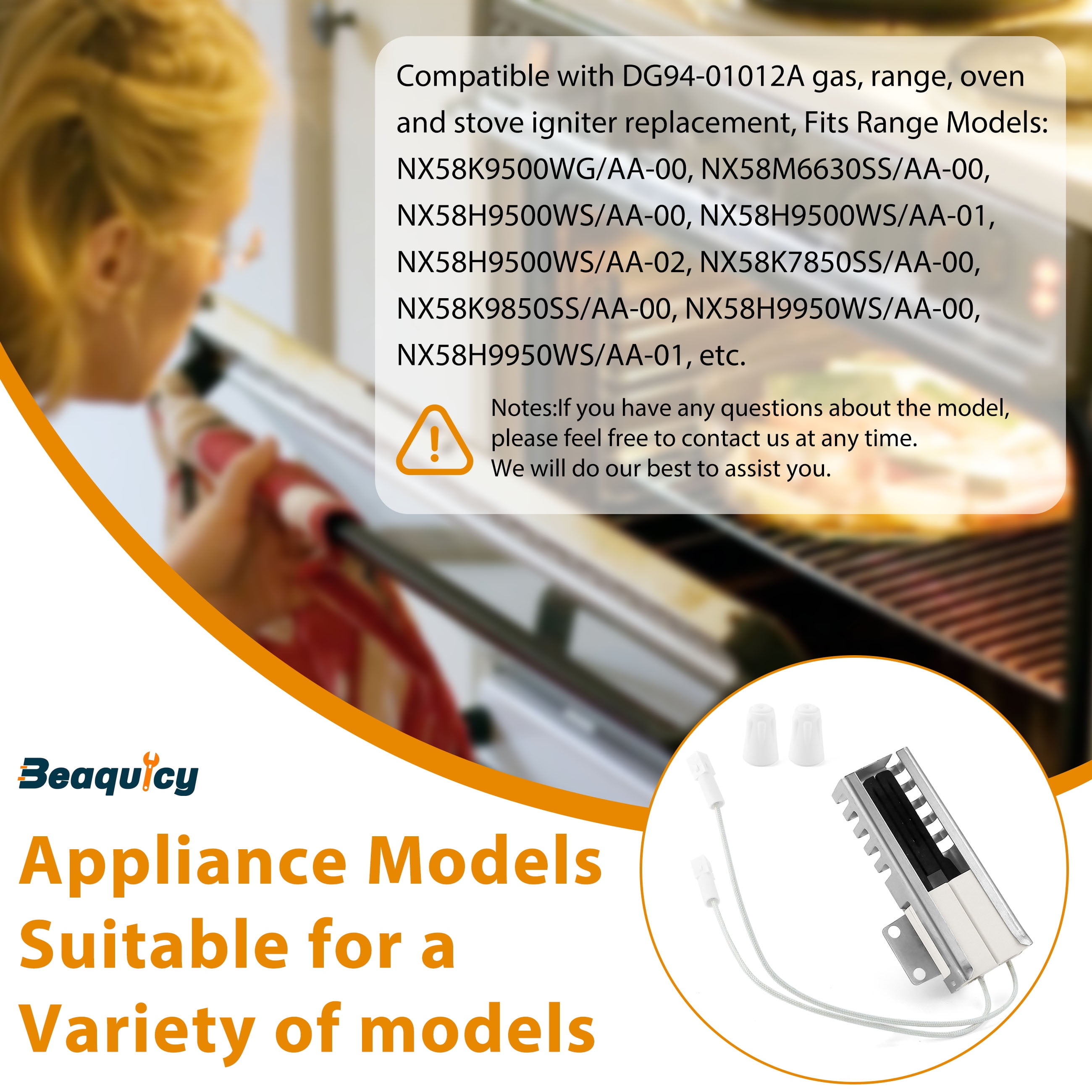 Beaquicy DG94-01012A Oven Igniter Replacement Compatible for DG94-01012A
