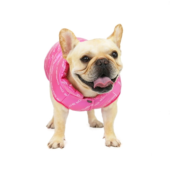 Aooww Fleece Hoodie for Dogs - Windproof Waterproof Coat, Winter Warm Jacket, Cold Weather Pet Apparel Clothes Vest for Small Medium Large Dogs, Winter Pet Clothes, Thermal Pet Apparel , Hot Pink,Xl