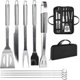 thumbnail image 1 of (9 PCS) Professional Stainless Steel BBQ Utensil Set with Easy Carry Bag, 1 of 5