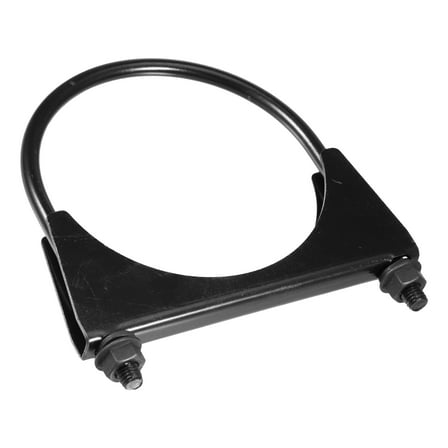 Unique Bargains 4.02" Universal U-Bolt Exhaust Clamp Car Muffer Clamps Exhaust Stainless Steel Black