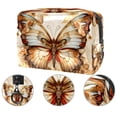 thumbnail image 2 of Butterfly Waterproof Cosmetic Storage Bag with Zipper, Lightweight, Large Capacity, Printed Design - Makeup Organizer, Washbag Toiletry Bag, Travel Organizer Zipper Pouch for Women and Girls, 2 of 6