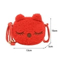 thumbnail image 4 of Mepaouo Girls Cat Crossbody Purse Cute Plush Shoulder Handbag Small Messenger Bag for Women Adult(White), 4 of 4
