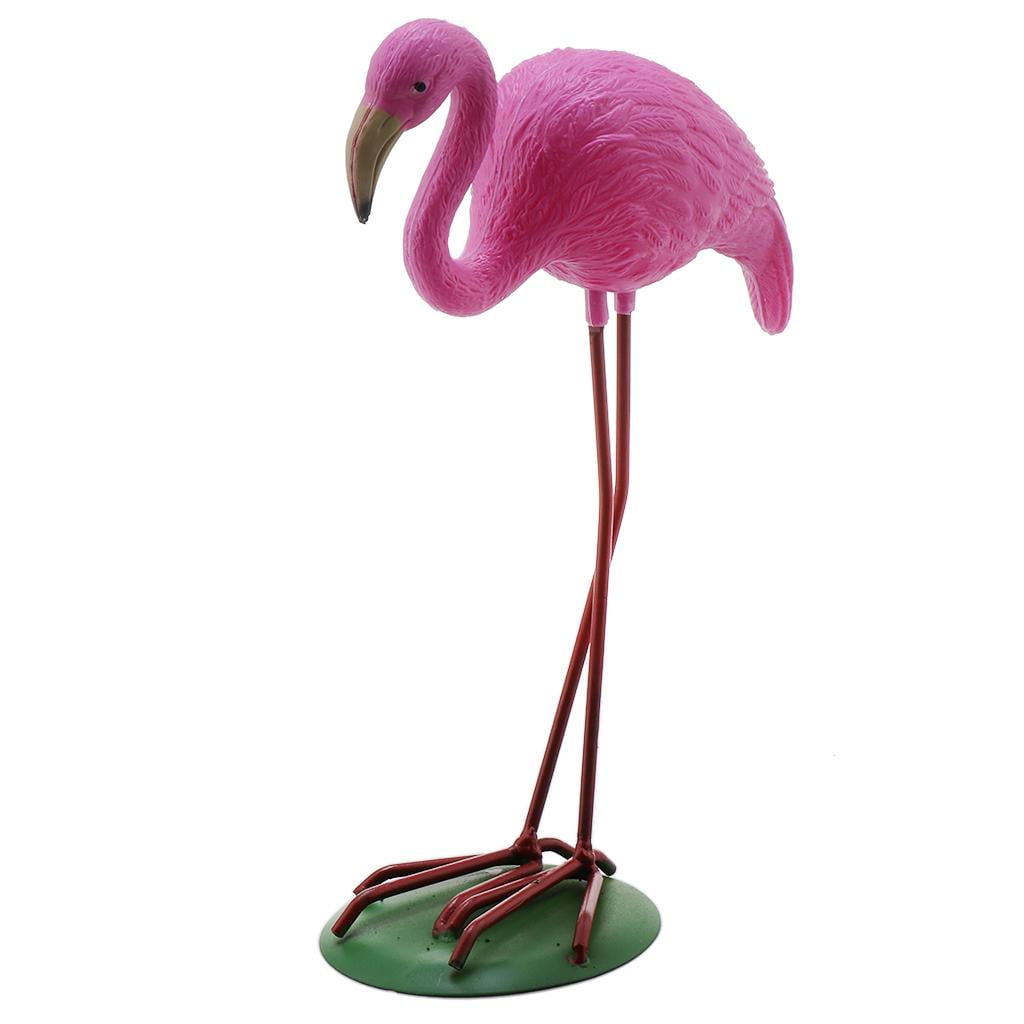 Flamingo Garden Statue Lawn Ornaments, Cute Animal Sculpture  x 30cm -  