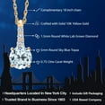 thumbnail image 2 of Gem Stone King 10K Yellow Gold Sky Blue Topaz and White Lab Grown Diamond Pendant Necklace for Women (0.75 Cttw, Round 5MM, Gemstone November Birthstone, with 18 inch Chain), 2 of 5
