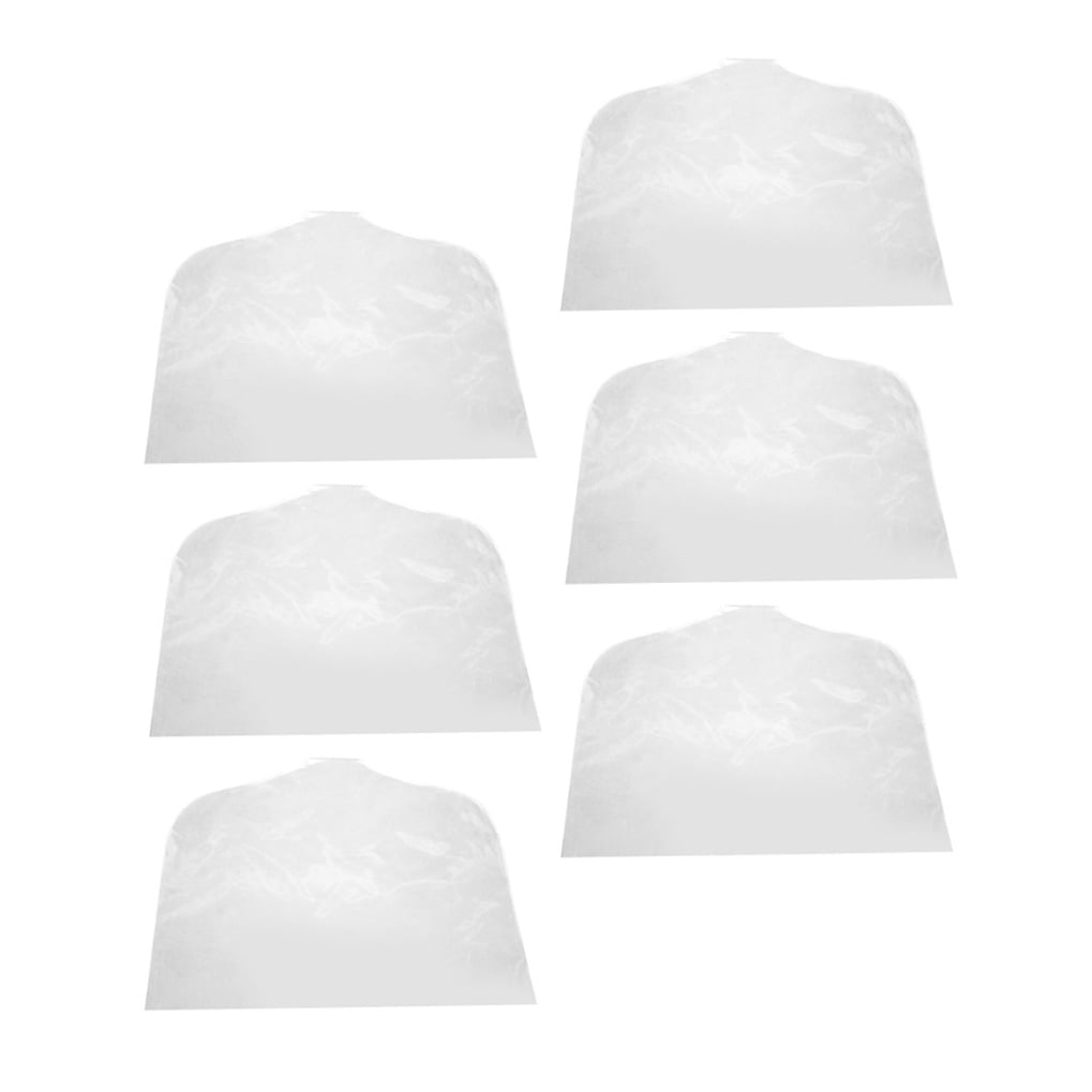 ETHZZLE 6Pcs Transparent Hanging Clothes Covers Garment Bags for Home Storage Reusable and Tear Resistant