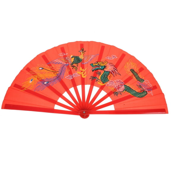LULULION Compact Red Chinese Fan Handheld for and Festival Performance