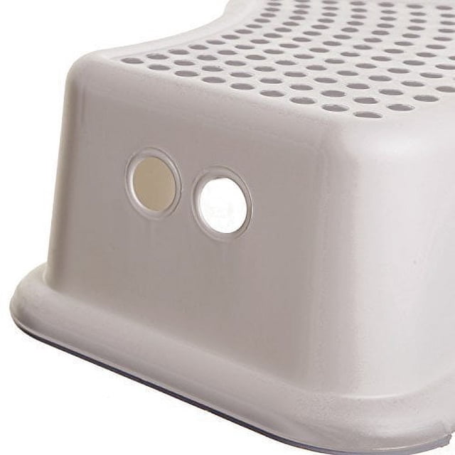 Non-Slip Toddler Toilet Training Step Stool - Gray Dots, Safe Hand-Washing Aid