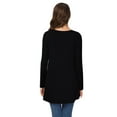 thumbnail image 7 of Anygrew Women's Long Sleeve V Neck Shirts Casual Tunic Tops Blouse, 7 of 7