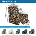 thumbnail image 7 of FKELYI Retro Hippie Flower Print Reclining Chair Slipcover 4 Pcs Stretch Recliner Cover Fitted Sofa Couch Cover with Pocket Anti-Dust Furniture Protector for Armchair, 7 of 7