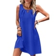 thumbnail image 2 of Womens Swimsuit Cover Up Hollow Out Crochet Coverups Sleeveless Beach Dress Tank Bikini Cover Ups - Knit Swimwear Mesh Bathing Suit Hollow Out Dress - Summer Vacation Travel Dress 2026 Royal Blue XXL, 2 of 6