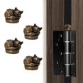 thumbnail image 1 of WLHYHH Set de 4 remates decorativos de bisagra para puerta con gato, bronce, 1 of 7