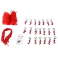 thumbnail image 1 of Llavero de ángel, 20 llaveros con campanas de ángel, rojo, blanco apagado, llavero para fiestas, diseñado para precisión Jadeshay A, 1 of 8