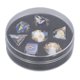 thumbnail image 1 of 7pcs Polyhedral Dice Set Resin Sharp Edges Clear Numbers Table Gaming Dices for Board Games White and Blue, 1 of 4