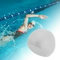 thumbnail image 2 of Unique Bargains 1 Pc Silicone Waterproof Solid Swim Cap Light Gray, 2 of 5