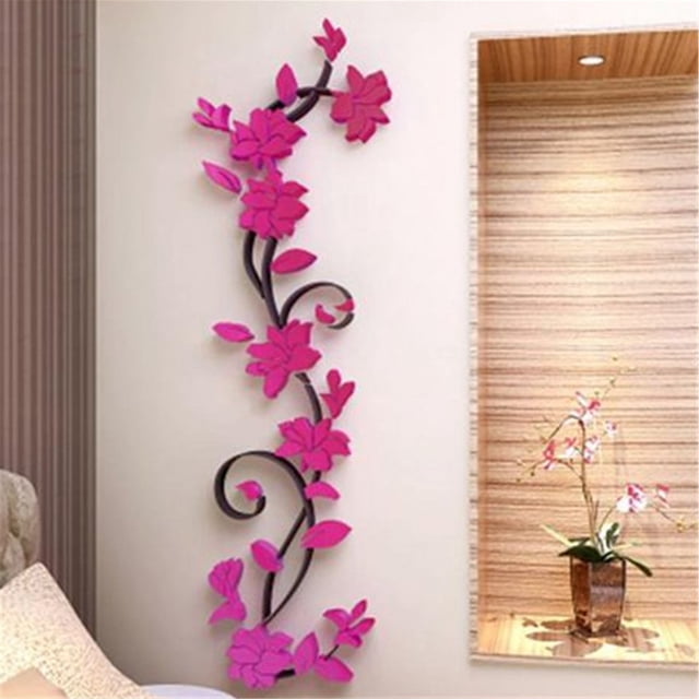 Stickers DIY 3D Home Room Bedroom Background TV Wall Wall Arch Decals Flower Wall Stickers for Bedroom Baby Wall Decorations for Hydrangea Wall Decals Home Decals for Wall Small Name Decal
