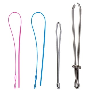 Rygrzj Elastics Drawstring Threader,Elastic Band/Rope Wearing Threading Guide,Sewing Pull Through Tool Self-Locking Tweezers,Drawstring Cords