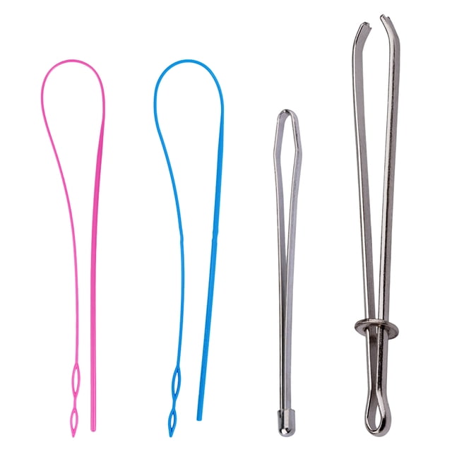FRCOLOR Guide de Fil 1 Ensemble Enfileurs en Plastique avec Cordon de Serrage Outil de Filage Compact pour Maison Boutique (2 Pcs Métal+1 Pce Plastique Rouge+1 Pce Plastique Bleu)
