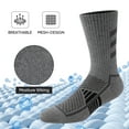 thumbnail image 3 of COOPLUS Mens Cushion Crew Socks Moisture Wicking Athletic Running Socks Breathable Performance Work Socks for Men 6 Pairs, 3 of 8
