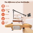 thumbnail image 5 of Bedside Shelf for Bunk Bed - Dorm Bed Shelf with Cup Holder, Night Light Socket, and Hook Versatile Bed Shelf for Dorm Room Essentials, Loft Nightstand, and Dorm Bed Storage Solution Bamboo, 5 of 16