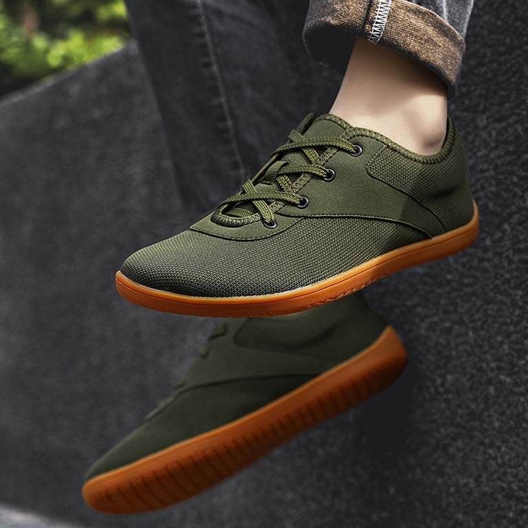 Mens Fashionable Breathable Mesh Casual Minimalist Shoes Size 13 Olive Green Tan Men main image 3