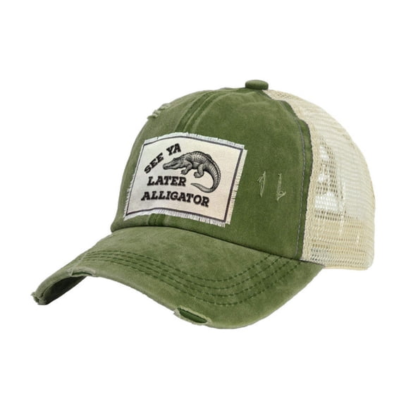 See Ya Later Alligator - Vintage Distressed Trucker Adult Hat