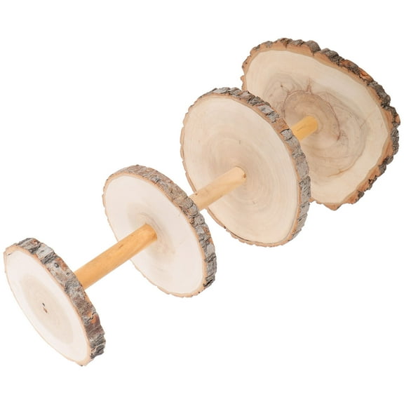 KAKOWELY Cake And Cupcake Stand Wooden Dessert Table Display Set Coffee Wood 1Pcs