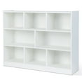 thumbnail image 1 of Costway Bibliothèque Ouverte à 3 Niveaux Armoire de Rangement Autoportante à 8 Cubes Armoire d'Exposition Blanche, 1 of 10