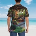 thumbnail image 4 of Yiaed Charming Garden Patio Print Hawaiian Shirt for Men Short Sleeve Button Down Shirts Beach Shirts for Men,Large, 4 of 7