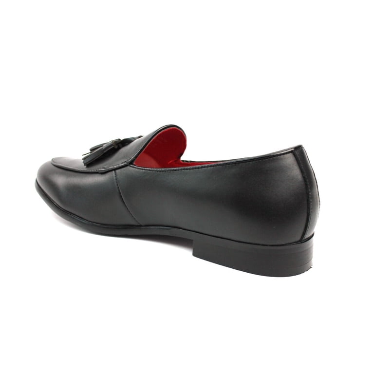 Maus & Hauffman Mens Slip On Tassel Leather Dress Loafers Sz 11 Black Luxury Deerskin Tassel Slip-ons | Maus & Hoffman main image 3