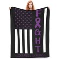 thumbnail image 3 of Breast Cancer Warrior Support Squad Alzheimer's Awareness Ultra-Soft Micro Fleece Blanket, Breathable, Lightweight Comfortable Throw Blanket Cozy Bed Throws All Seasons 80"x60"inch, 3 of 7