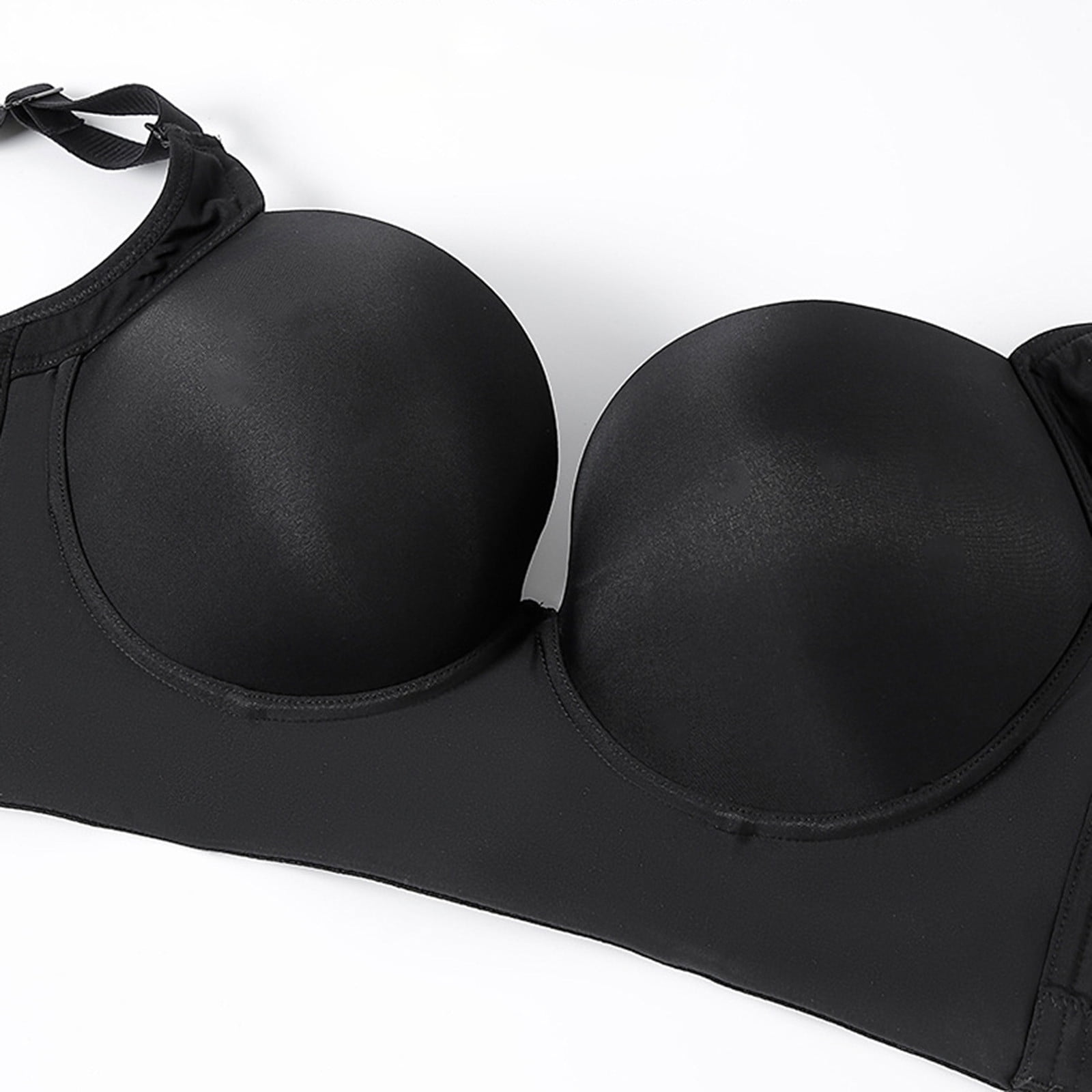  Womens Solid Color Push Up Top No Steel Ring Breastfeeding Bra  Underwear Strapless Bra Women (Black, L) : Beauty & Personal Care