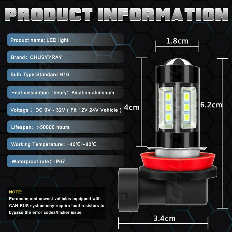 Bombillos LED Focos Para for Auto Carro H11 Luz De Coche Faros Faro  Delanteros Bulbs 