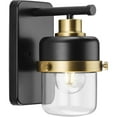 thumbnail image 5 of Progress Lighting Beckner 1-Light Vanity Light, Matte Black, Industrial-Style Shade, 5 of 13
