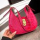 thumbnail image 1 of Bolso de hombro de cuero de PU lindo bolso de axila para mujer bolso de mano (rosa rojo), 1 of 9