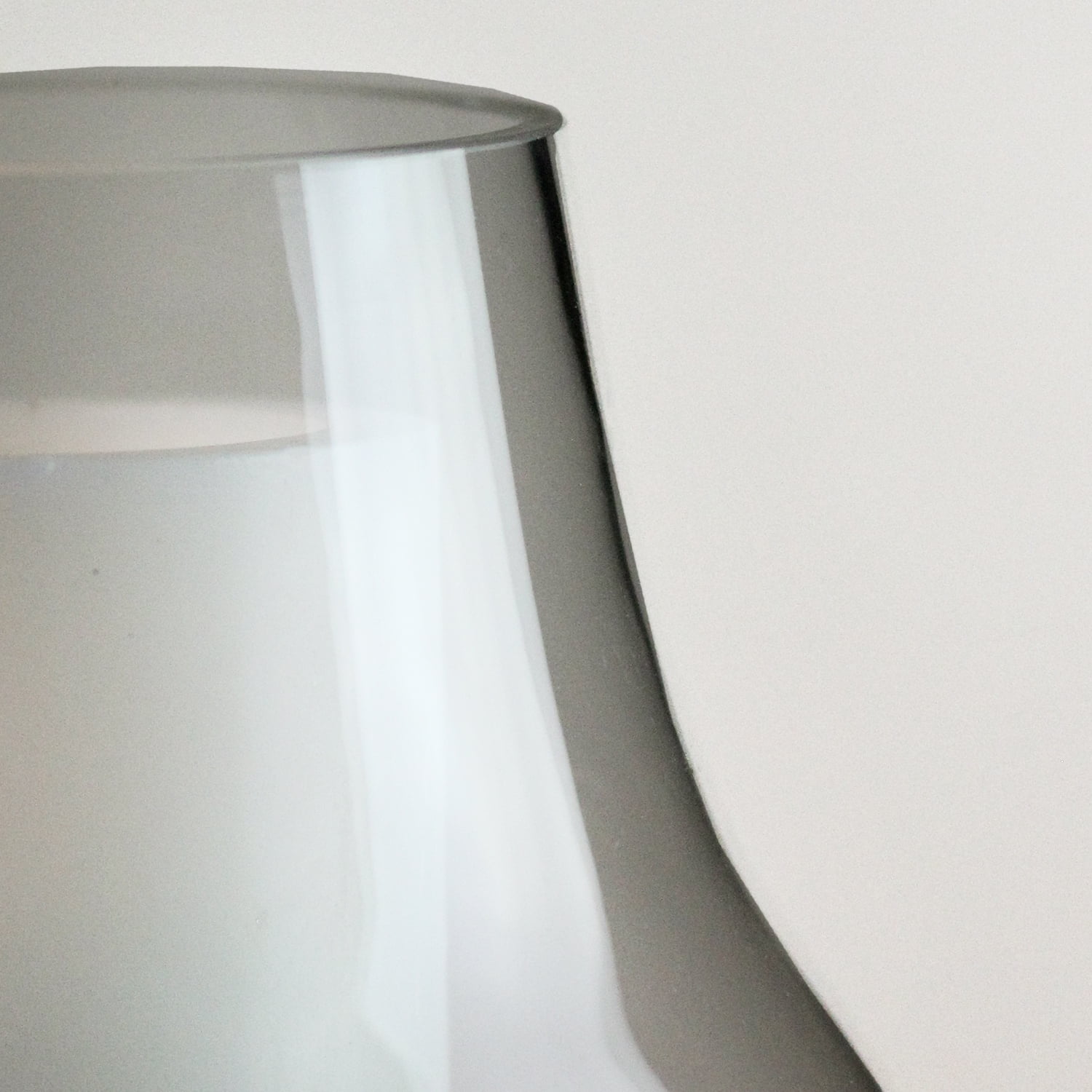 10.25" Transparent Glass Pillar Candle Holder with Wooden Base