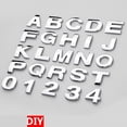 thumbnail image 5 of Pegatinas decorativas para coche, diseño de letras del alfabeto en 3D de 25 mm/45 mm, con emblema cromado, para decoración de coches, logotipos, accesorios para coches, 5 of 5
