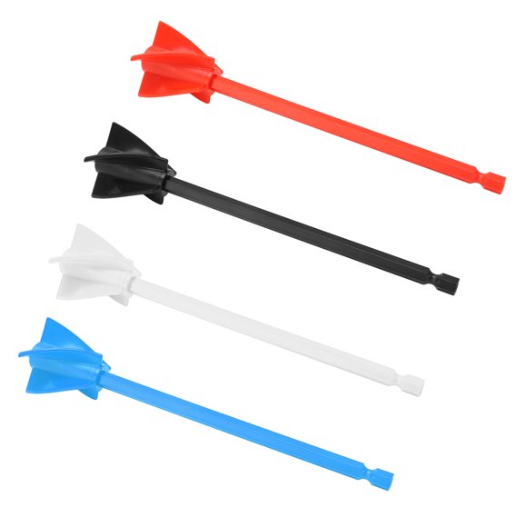 Epoxy Mixer Attachment, 4Pcs Resin Mixer Paddles, Strong Uniform Mixing 5 Blades Reusable Paint Mixer Drill Attachment For Resin Casting Molds