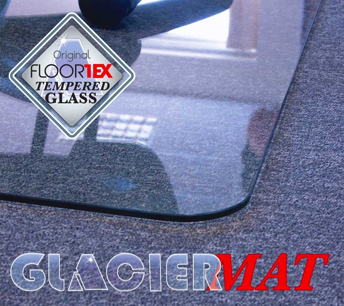 Glaciermat® Heavy Duty Glass Chair Mat for Hard Floors & Carpets - 36" x 48"