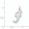 thumbnail image 2 of Beautiful Sterling Silver Rhodium-plated Large Script Initial I Charm, 2 of 2