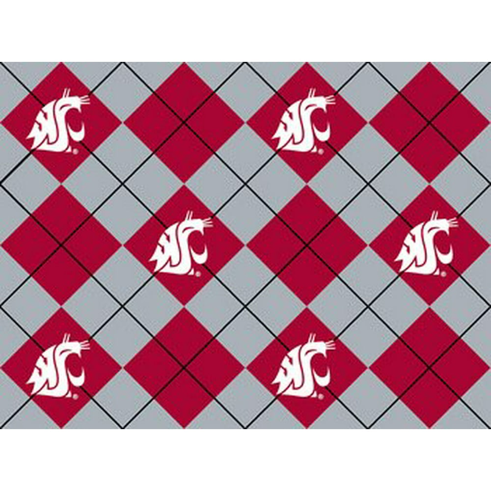 Washington State Fabric Super Soft Collegiate Fleece Argyle DesignSold
