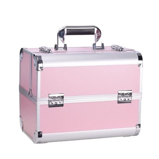 Neceser Maletín Reforzada Cosmetiquera Profesional De Belleza + Estuche De Regalo. (Purpura)