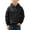 Black, variant on Hoodies for Boys Quarter Zip Pullover Teen Fleece Plain Hooded Sweatshirt Fashion Kids Fall Winter Clothes with Pocket(White,6-7 Years)
