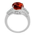 thumbnail image 2 of Mauli Jewels Rings for Women 3.3 Carat Oval Shaped Garnet and Diamond Ring 4-Prong 10K White Gold, 2 of 6