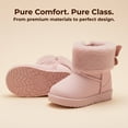 thumbnail image 5 of bebe Toddler Girl's Boots – Cozy Boots for Toddlers with Faux Fur Cuff and Butterfly Accent, 5 of 10