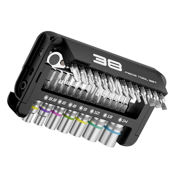 38 in 1 Professional Ratcheting Socket Wrench Set with Feature Ergonomic Grip Portable Case