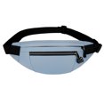 thumbnail image 1 of Hukapapa Riñonera para Hombres y Mujeres Bolsa Impermeable con Correa Ajustable para Hacer Ejercicio Viajar Correr Informal.Azul Claro, 1 of 5